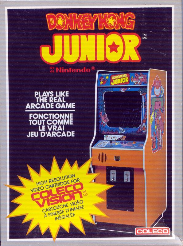 Donkey Kong Junior box art for Colecovision
